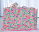 Pink Butterfly Borrego Blanket